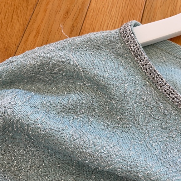 Vintage 1960s Lurex Blue Dress - Picture 10 of 16